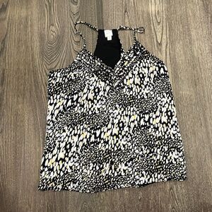 Roan & Ryan Womens Cami Top All-Over Print V-Neck Pullover Multicolor Size M